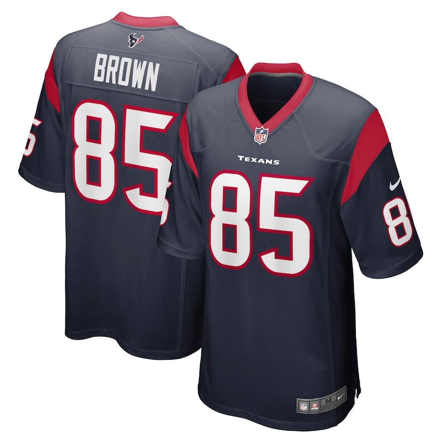 Men Houston Texans #85 Pharaoh Brown Nike Navy Game NFL Jersey
